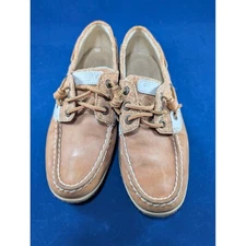 Sperry Leather Boat Shoes Cork Accents Casual Comfort Women's Size 7M