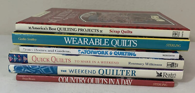 Lot of 6 Quick Quilting Books: Quick Quilting Projects: Scrap Quilts, Wearable Q