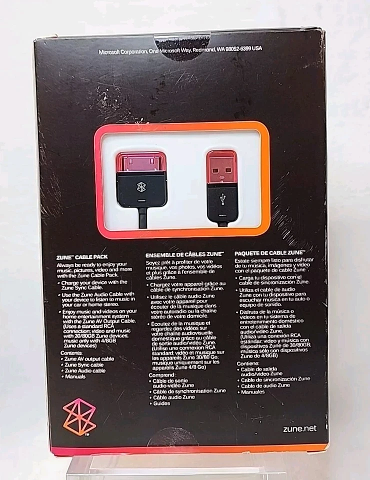 Nuevo paquete de aire acondicionado Zune Home 2008 vintage - base, control remoto, adaptador de CA Y2k sellado Foto 2 de 4