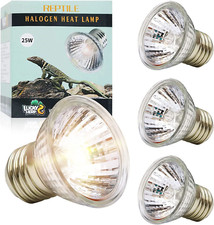 4 Pack 25W UVA UVB Reptile Light Bulbs, Heat Lamp Bulbs for Reptiles and Amphibi
