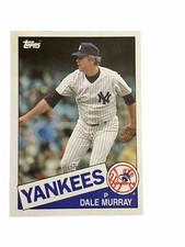 Excellent: Vintage 1985 topps Dale Murray New York Yankees Trading Card