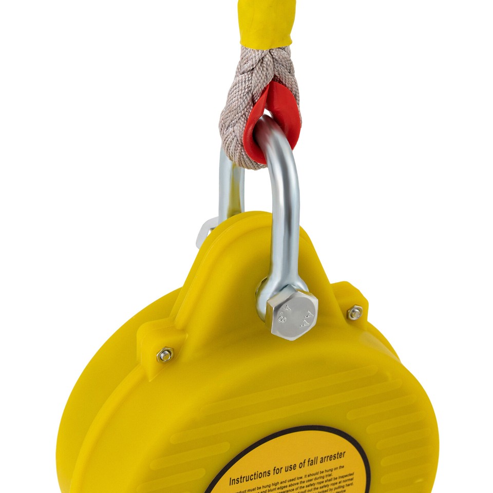 Safety Fall Arrester Double Disc Brake System 49.2ft Rope Work Load 330 ...