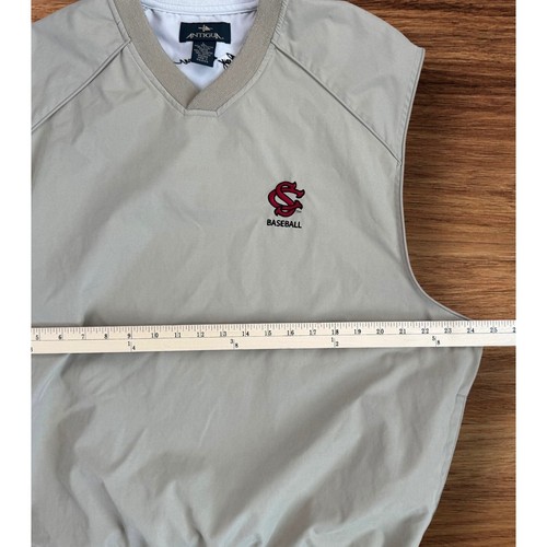 South Carolina Gamcocks Baseball Vest Mens L Beige Ray Tanner Golf Pullover - Picture 6 of 9