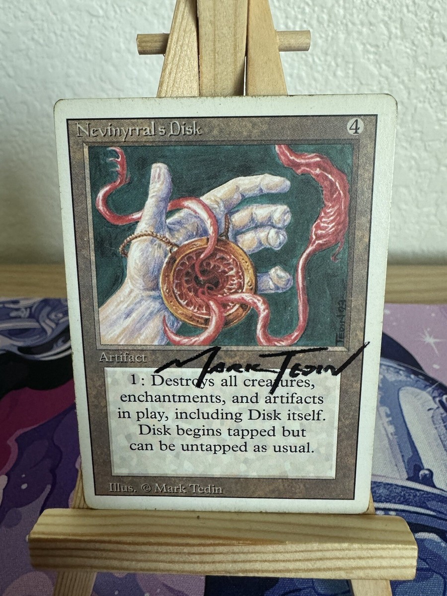 Nevinyrral's Disk - MTG Revised 3rd Signed Mark Tedin Vintage