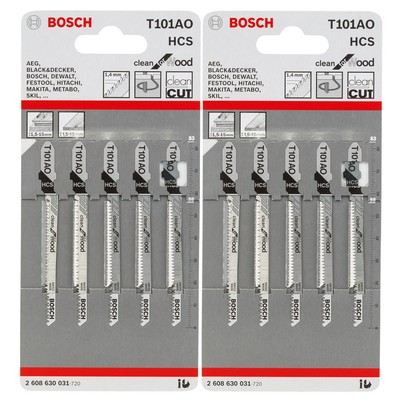 10 Pcs Bosch Jig Saw Blade T101ao 2packs For Wood Cutting