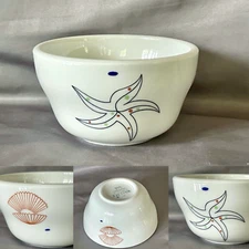 Vtg MCM Wallace China Coastal/Beach SEA PLAY Starfish BOUILLON Bowl -Well of Sea