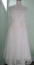  Ivory Wedding Dress Sz 12 with new David's Bridal flower💕