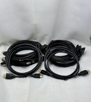 12pcs Amazon Basics High-Speed 4K Ultra HD HDMI 2.0 Cable Cord 6 ft Black Dozen