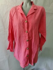 Style Studio Apple Red Women's Button Down Top Size 1X Made In USA