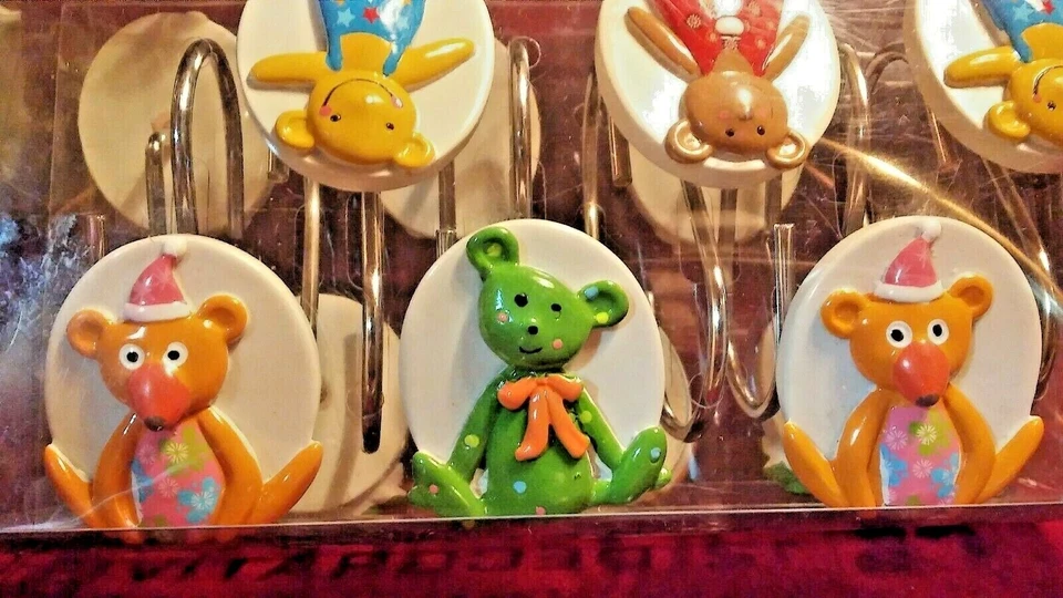 Creative Bath Fun Friends 12 装饰淋浴钩儿童浴室 — 第 2/4 张图片