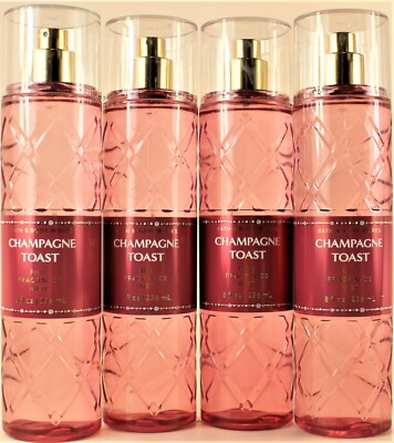 QTY 4 - Bath & Body Works CHAMPAGNE TOAST Fine Fragrance Body Mist Spray 8Oz