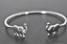 Twin Elephant Band Bracelet FREE SHIPPING 