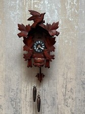 Antique Style Black Forest Cuckoo Clock German Wall Clocks Owls 1950’s Era
