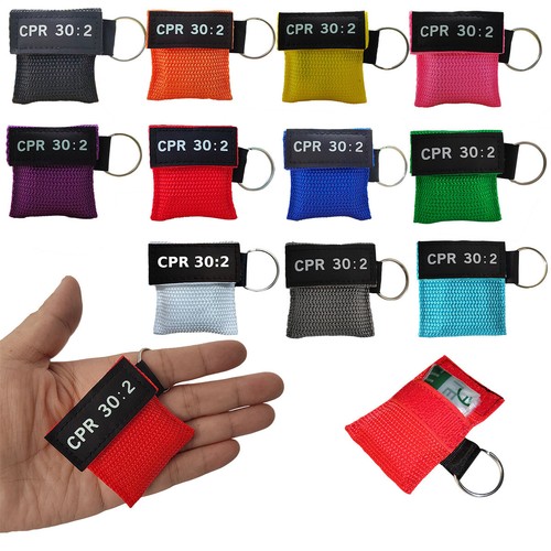 200 piezas 11 colores máscara RCP con llavero protector facial RCP bolsa DEA 30:2 - Imagen 11 de 16