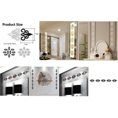 Adesivo murale vinile arte 10 pezzi decorazione 3D 7 cm * 7 cm * 10 acrilico dec - Foto 11 di 19