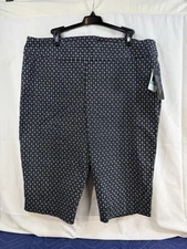 NWT Counterparts Super Stretch Capris Tummy Control 16 Petites Black & White