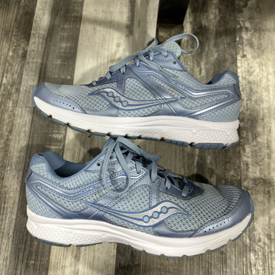 Saucony Cohesion 11 Womens Running Shoe Size 10.5Lite Blue Athletic Sneaker READ