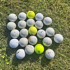 Mixed Lot Recycled Golf Balls - White & Yellow (18 Ball Set)
