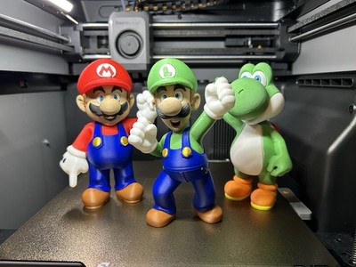 Mario Luigi Yoshi Figurine Toy Set Kids Teens Adults 3D Printed Super Mario Bros