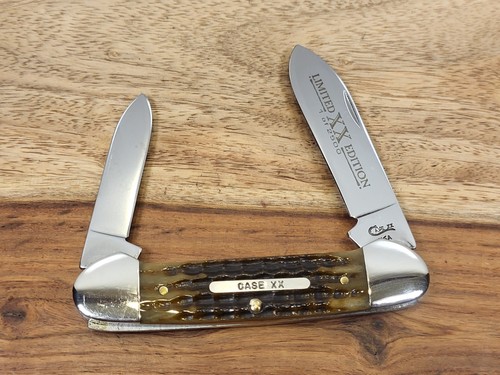 1996 CASE XX (#62131 SS) GREEN BONE/LE SERIES "CANOE" POCKET KNIFE- MIB/L@@K - Picture 2 of 7