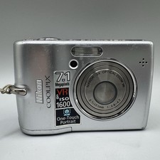 Nikon Coolpix L12 7.1MP digital compact camera, Silver *Tested & Working*