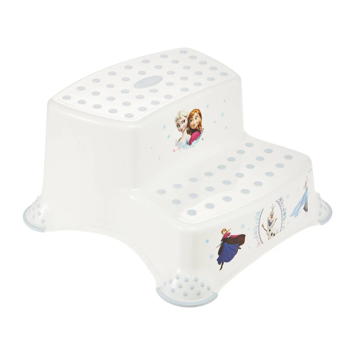 Shnuggle Sgabello robusto | aiuta i bambini in bagno | gradino antiscivolo per WC in bianco e grigio per bambini | Passaggio multiuso per l'allenamento del vasino del bambino