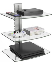 Floating Entertainment Center Shelves, Holds Up to 8 kg  (CS303S), 3-Tier