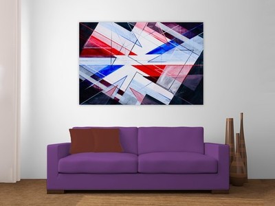 ShawNshawN Original painting HUGE 44x66 geometric abstract art