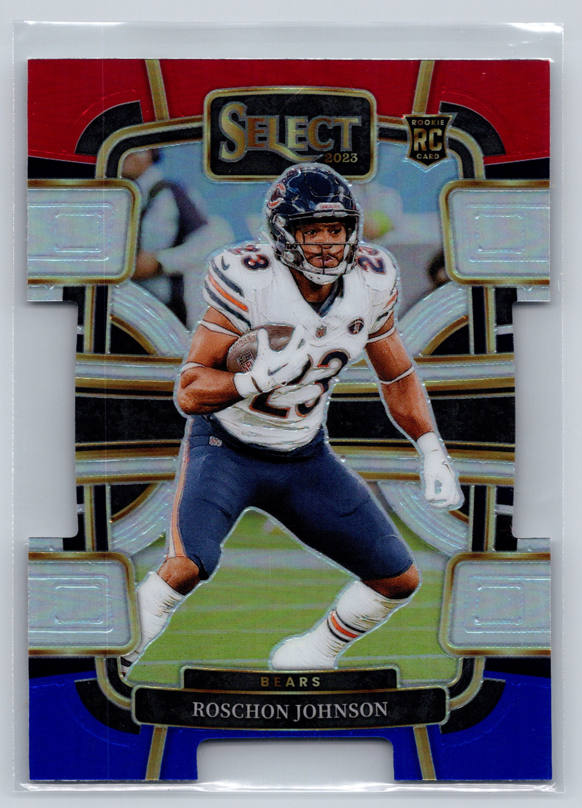 2023 Panini Select #19 Roschon Johnson Red and Blue Prizms Die Cuts