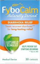Image of Fybocalm Diarrhoea relief 30 capsules Naturally derived Diarrhoea relief for
