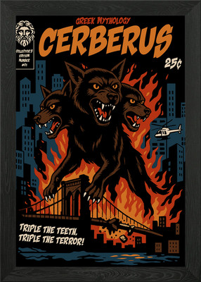 Cerberus Comic Book Cover Art Framed Wall Art Poster Canvas Print Picture