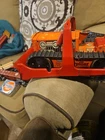VTG 1940s 50s Marx Tin Litho Wind Up Heavy Duty Diesel Caterpillar Toy Tractor
