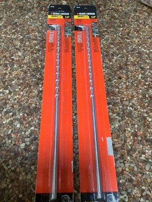 Black & Decker Bullet Masonry Drill Bit 1/4  x 13  16742 NOS Lot Of 2