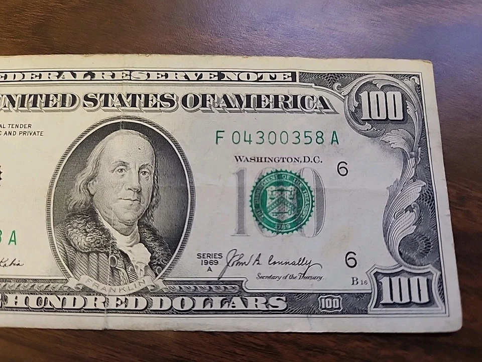 Series 1969A $100 Bill * ATLANTA * F 04300358 A - Image 4 of 4