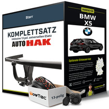 Für BMW X5 Typ G05 Anhängerkupplung starr +eSatz 13pol uni 11.2018-03.2023 NEU