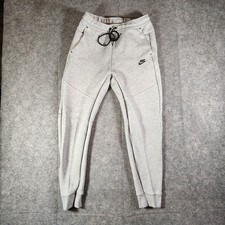 Nike Tech Pants Youth Size M Fleece Sweatpants Joggers Athletic Drawstring Gray