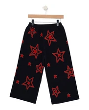 Gucci Girls Wool Blend Star Embroidered Pants