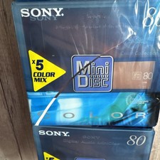 5 Mini Dischi Sony MDW80 - Dischi MD Da 80 Minuti, Per Registratori MiniDisc