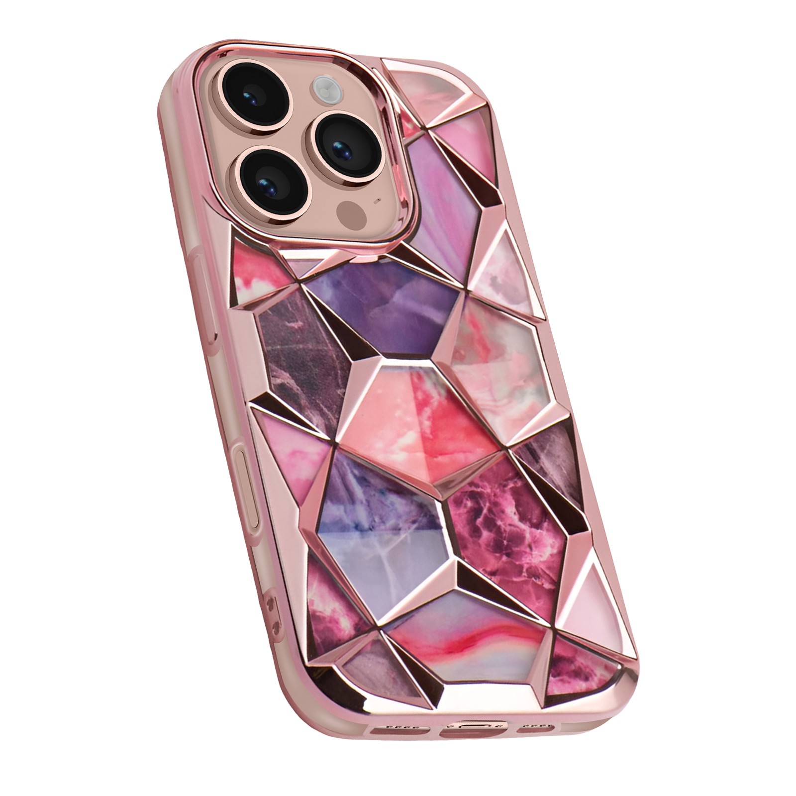 Protection iPhone 16 Pro antichoc Twinki finition champagne