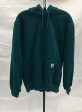 Carhartt Teal Rain Defender Pullover Hoodie Loose Fit Pocket S