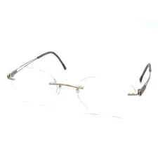Silhouette 7677 20 6052 Gold Brown Rimless Eyeglasses Frames 48-19 140 Titanium