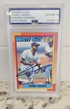 1990 TOPPS FRANK THOMAS #414 PSA/DNA CERTIFIED AUTO GRADE PSA 10 GEM MT