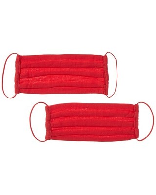 David Lerner 2Pk Cloth Face Mask Women's Red O/S