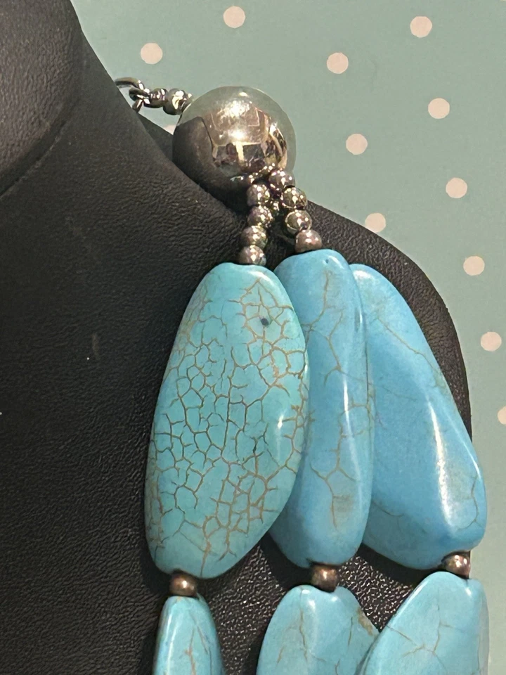 Pendientes Collar Turquesa Azul Colección Zi 2020 Joyería Paparazzi Foto 4 de 4