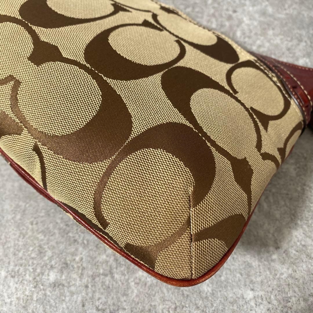 Coach Python Embossed One Shoulder Bag Jackie Red… - image 10