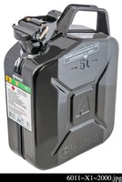 Benzinkanister Dieselkanister Metallkanister, 5L, Schwarz