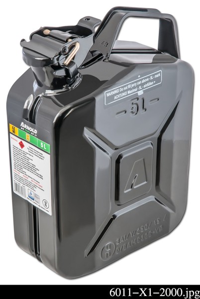 Benzinkanister Dieselkanister Metallkanister, 5L, Schwarz-image