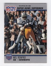NFL Super Bowl Supermen 1990 Mel Renfro Jordan Cowboys