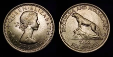 RHODESIA AND NYASALAND 1962 Six Pence Ch BU