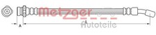 Original METZGER Bremsschlauch 4111032 für Hyundai
